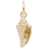 Rembrandt Charms Gold Plated Sterling Silver Shell Charm Pendant