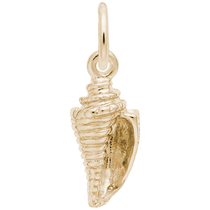 Rembrandt Charms Gold Plated Sterling Silver Shell Charm Pendant