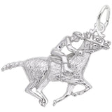 Rembrandt Charms 925 Sterling Silver Horse And Rider Charm Pendant