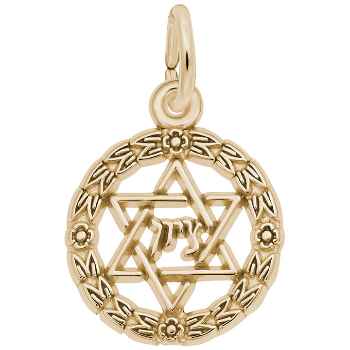 Rembrandt Charms Gold Plated Sterling Silver Star Of David Charm Pendant