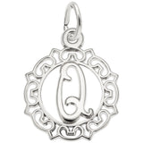 Rembrandt Charms 925 Sterling Silver Initial Letter Q Charm Pendant