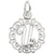 Rembrandt Charms Initial Letter U Charm Pendant Available in Gold or Sterling Silver