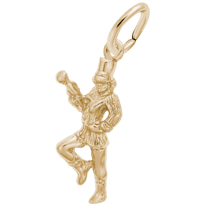 Rembrandt Charms Gold Plated Sterling Silver Majorette Charm Pendant