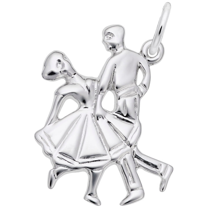 Rembrandt Charms 925 Sterling Silver Square Dancers Charm Pendant