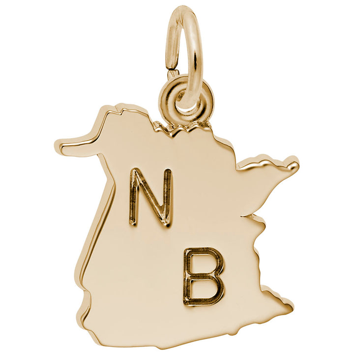 Rembrandt Charms 14K Yellow Gold New Brunswick Charm Pendant