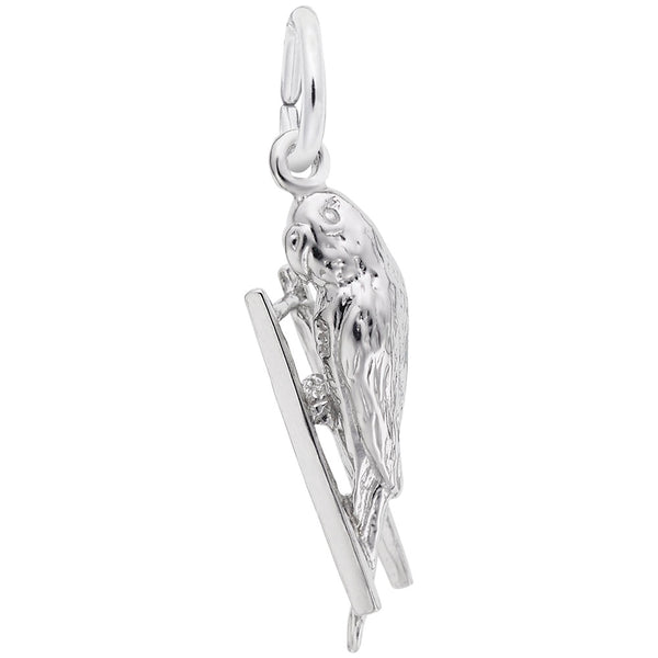 Rembrandt Charms Budgie Charm Pendant Available in Gold or Sterling Silver