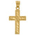 10kt Yellow Gold Unisex Diamond-cut Polished Finish Cross Religious Charm Pendant