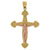 10kt Gold Two-tone DC Unisex Cross Crucifix Ht:44.4mm x W:26.3mm Religious Charm Pendant