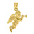 10kt Yellow Gold Unisex Polished Finish Cupid Angel Religious Charm Pendant
