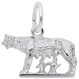 Rembrandt Charms Romulus & Remus Charm Pendant Available in Gold or Sterling Silver