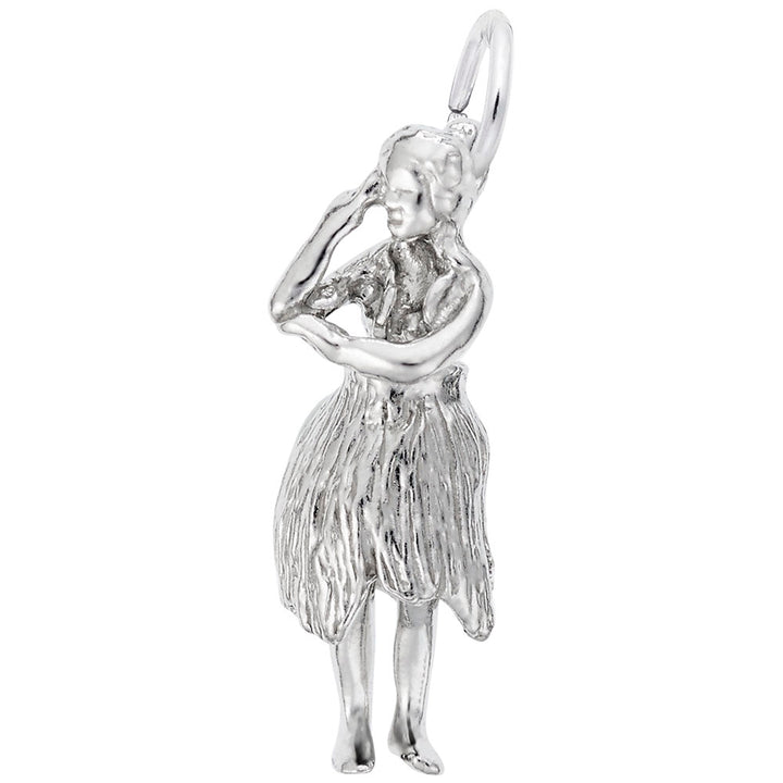 Rembrandt Charms 925 Sterling Silver Hula Dancer Charm Pendant