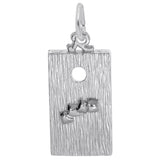Rembrandt Charms 925 Sterling Silver Corn Hole Game Charm Pendant