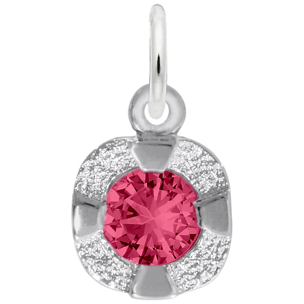 Rembrandt Charms Petite Birthstone - Jan Charm Pendant Available in Gold or Sterling Silver