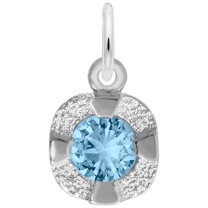Rembrandt Charms Petite Birthstone - Dec Charm Pendant Available in Gold or Sterling Silver