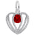 Rembrandt Charms Held In Love Heart - Jan Charm Pendant Available in Gold or Sterling Silver