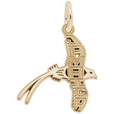 Rembrandt Charms Gold Plated Sterling Silver Jamaica Longtail Charm Pendant