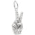 Rembrandt Charms Peace Hand Charm Pendant Available in Gold or Sterling Silver