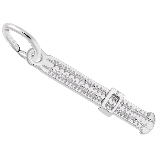 Rembrandt Charms Slide Rule Charm Pendant Available in Gold or Sterling Silver