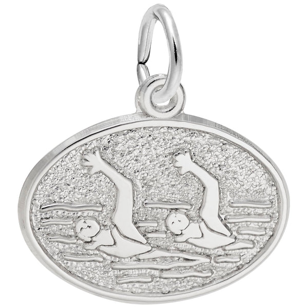 Rembrandt Charms Synchronized Swimming Charm Pendant Available in Gold or Sterling Silver