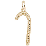 Rembrandt Charms Gold Plated Sterling Silver Candy Cane Charm Pendant