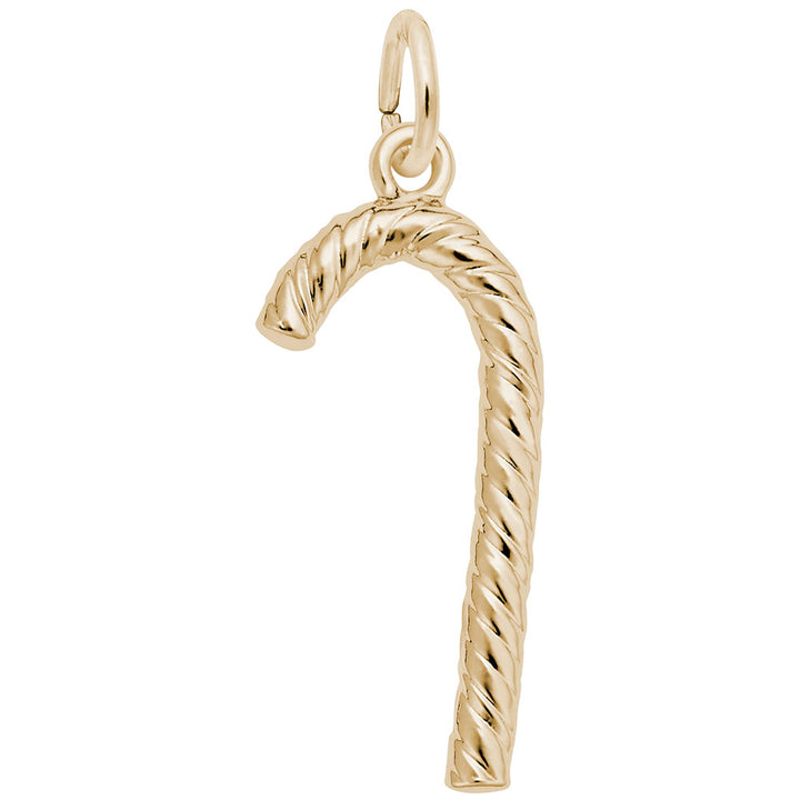 Rembrandt Charms Gold Plated Sterling Silver Candy Cane Charm Pendant