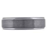 Tungsten Plain Brushed Comfort-fit 7mm Sizes 7 - 16 Mens Wedding Band