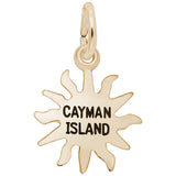 Rembrandt Charms Gold Plated Sterling Silver Cayman Island Sun Charm Pendant