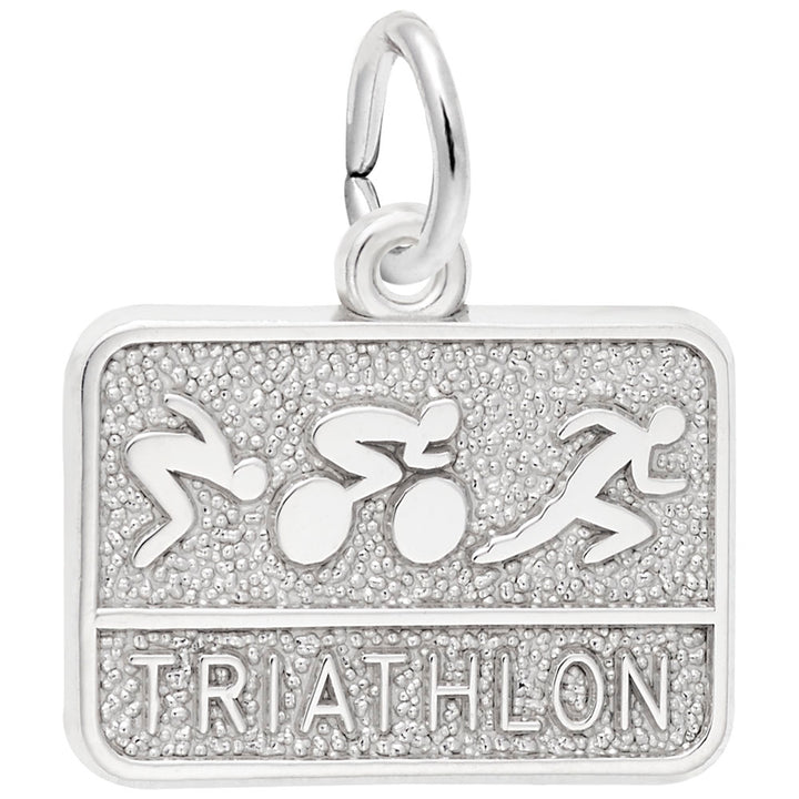 Rembrandt Charms 925 Sterling Silver Triathlon Charm Pendant