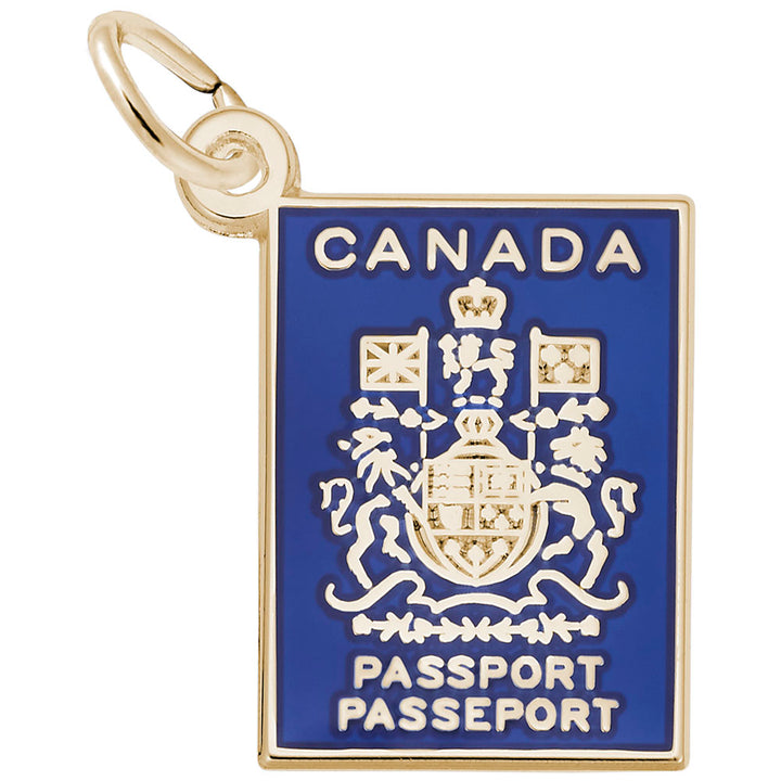 Rembrandt Charms 10K Yellow Gold Canada Passport Charm Pendant