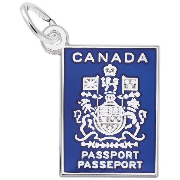 Rembrandt Charms Canada Passport Charm Pendant Available in Gold or Sterling Silver