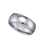 Tungsten Plain Dome Comfort-fit 8mm Size-11.5 Mens Wedding Band