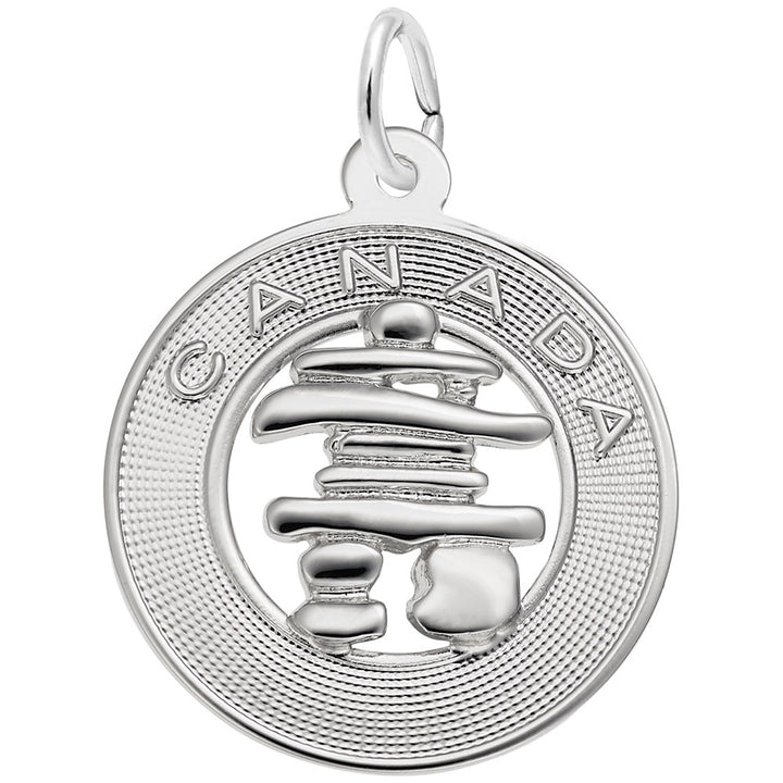 Rembrandt Charms Canada Inukshuk Charm Pendant Available in Gold or Sterling Silver
