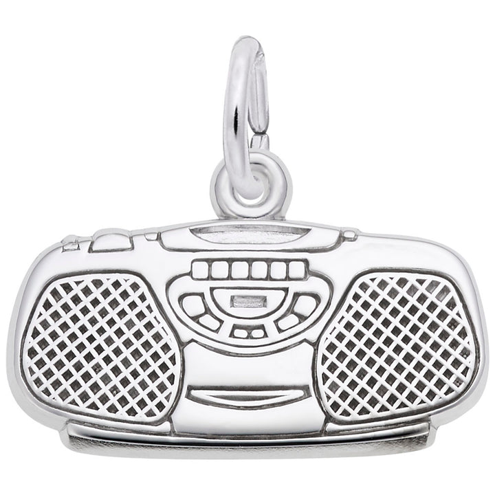 Rembrandt Charms 925 Sterling Silver Boom Box Charm Pendant