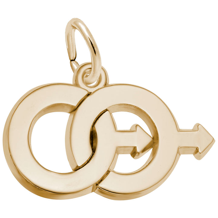 Rembrandt Charms Gold Plated Sterling Silver Twins - Male Charm Pendant
