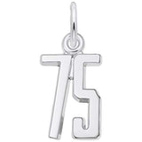 Rembrandt Charms 925 Sterling Silver Number 75 Charm Pendant