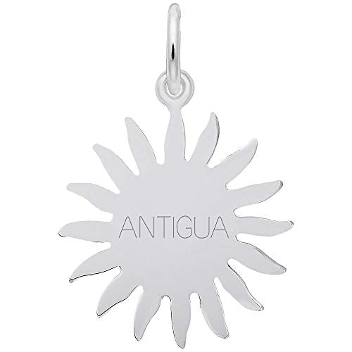 Rembrandt Charms 925 Sterling Silver Antigua Sun Large Charm Pendant
