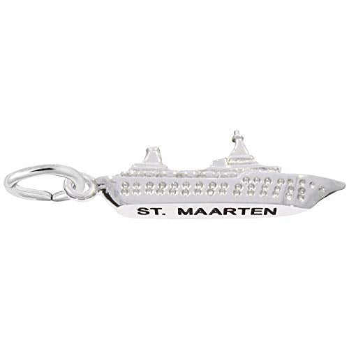 Rembrandt Charms 925 Sterling Silver St. Maarten Cruise Ship Charm Pendant