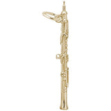 Rembrandt Charms Gold Plated Sterling Silver Oboe Charm Pendant