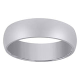 14kt White Gold Unisex Dome Polished Comfort-fit 6mm-Size 13 Wedding Engagement Band Ring