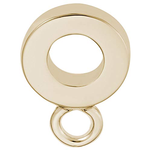Rembrandt Charms Gold Plated Sterling Silver Charm Holder For Bead Bracelets Hoop Thin Charm Pendant