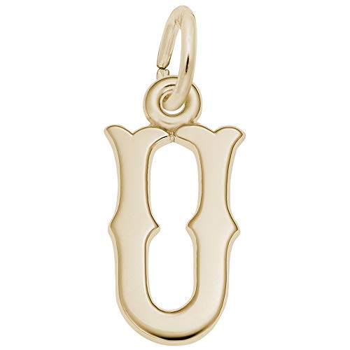 Rembrandt Charms Gold Plated Sterling Silver Init-U Charm Pendant