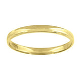 14kt Gold Unisex Dome Polished Regular-fit 2mm Wedding Engagement Anniversary Band Ring
