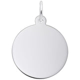 Rembrandt Charms Disc - Classic Charm Pendant Available in Gold or Sterling Silver