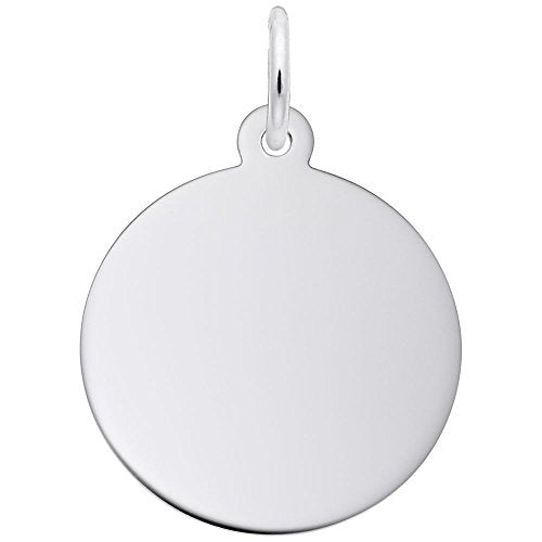 Rembrandt Charms 14K White Gold Disc - Classic Charm Pendant