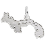 Rembrandt Charms 925 Sterling Silver Panama Map with Border Charm Pendant