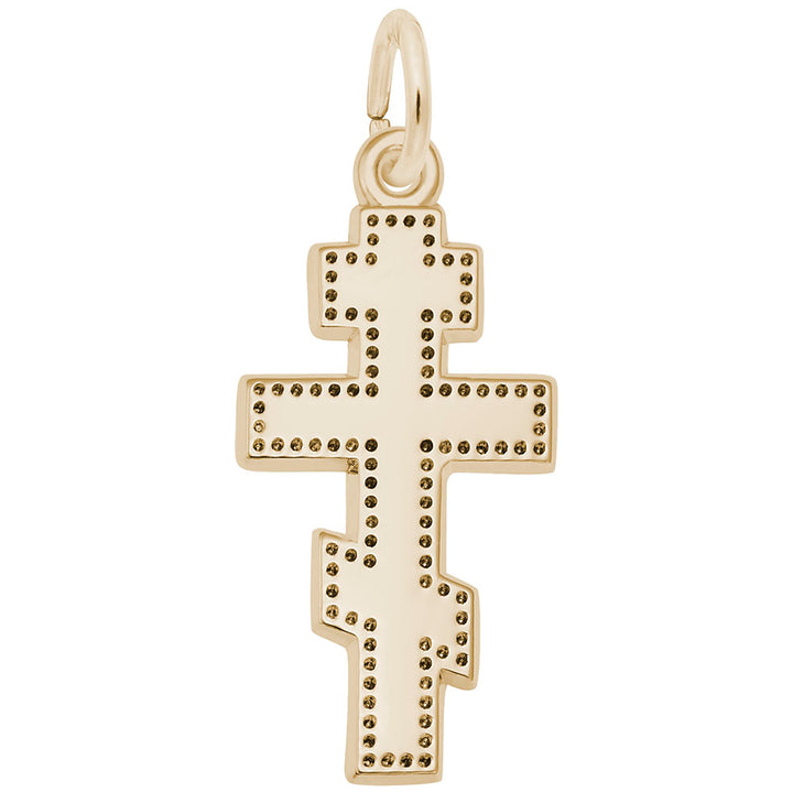 Rembrandt Charms Gold Plated Sterling Silver Greek Cross Charm Pendant