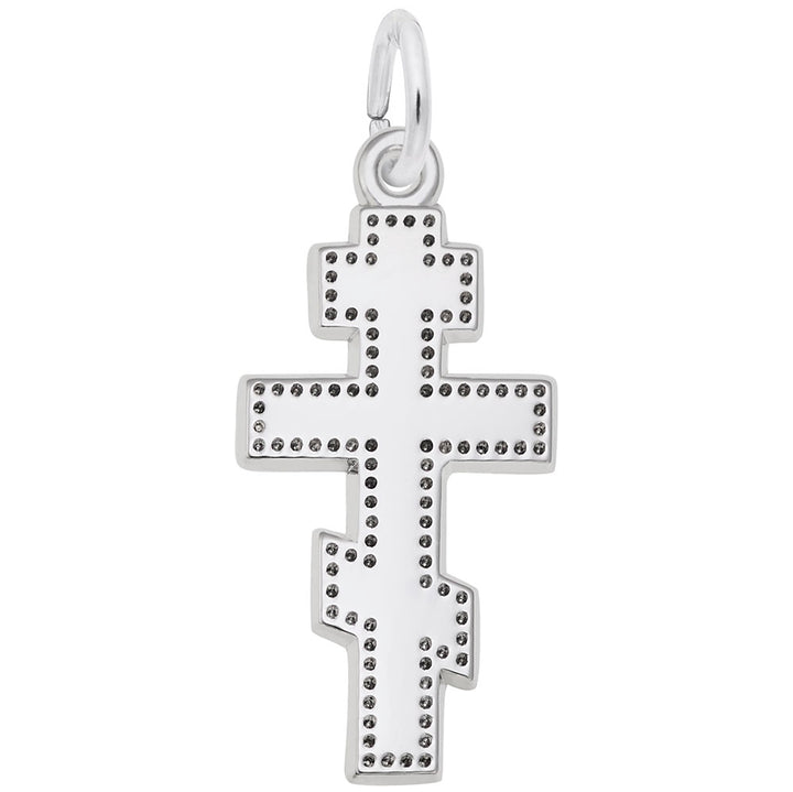 Rembrandt Charms Greek Cross Charm Pendant Available in Gold or Sterling Silver