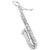 Rembrandt Charms Saxophone Charm Pendant Available in Gold or Sterling Silver