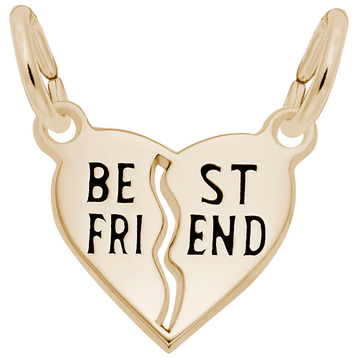 Rembrandt Charms Gold Plated Sterling Silver Best Friend Charm Pendant