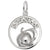 Rembrandt Charms Savannah Peach Charm Pendant Available in Gold or Sterling Silver